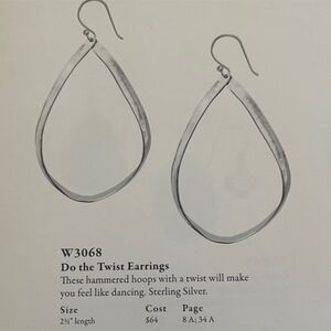 Silpada Sterling Silver "Do The Twist" Earrings W3068